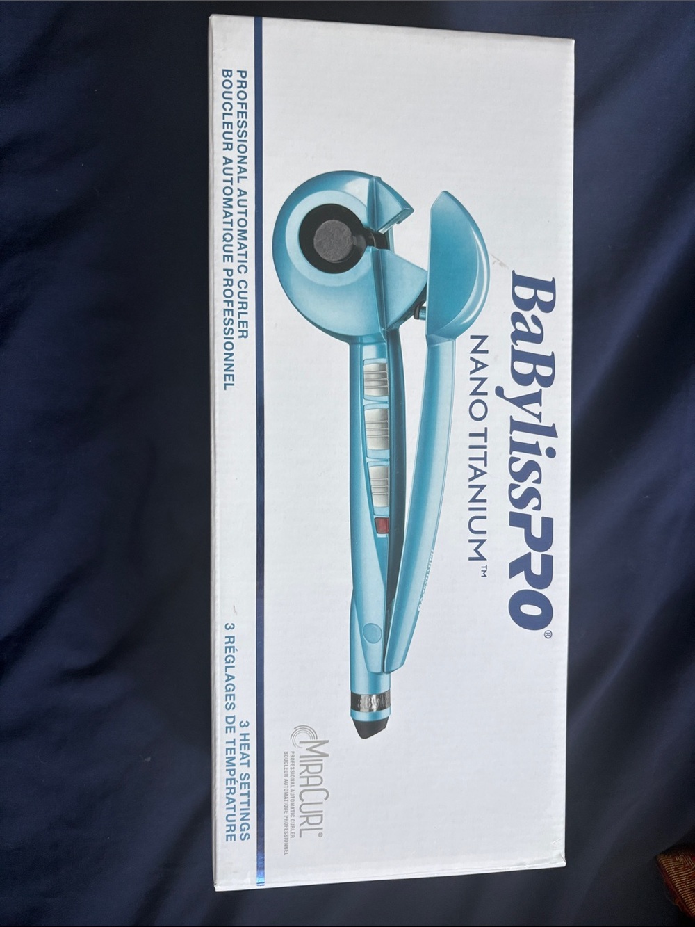 BaBylissPRO Nano Titanium Automatic Curler in Light Blue